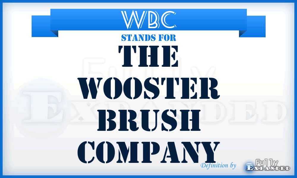WBC - The Wooster Brush Company