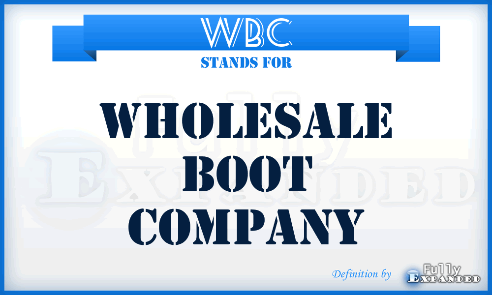 WBC - Wholesale Boot Company