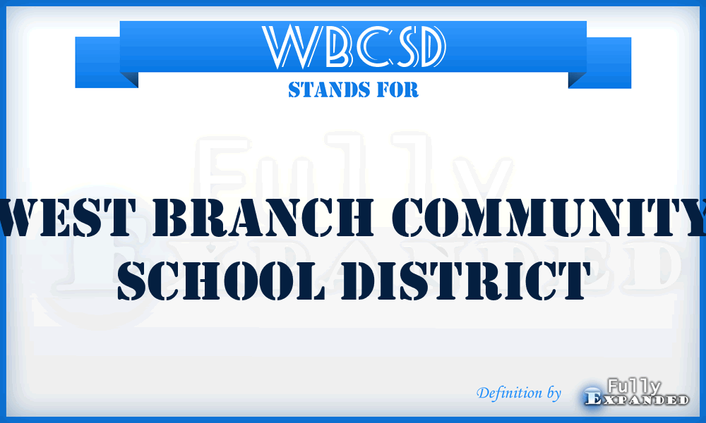 WBCSD - West Branch Community School District