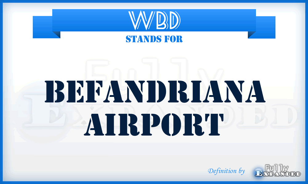 WBD - Befandriana airport