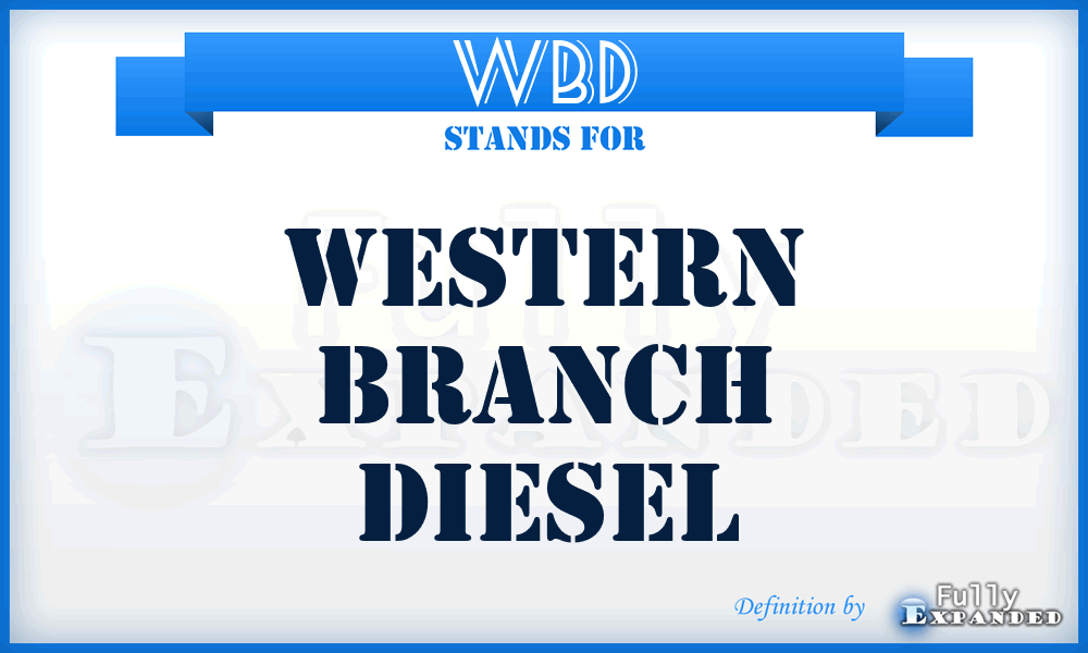 WBD - Western Branch Diesel