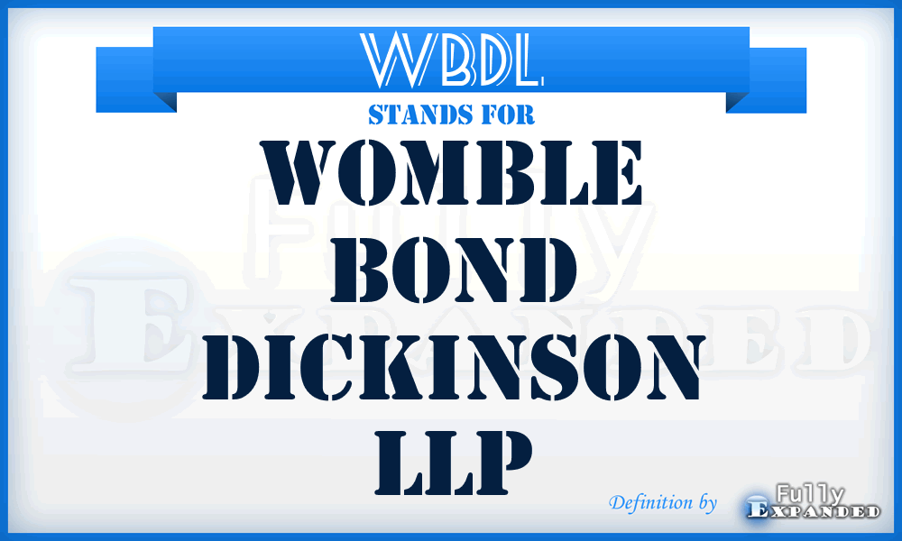 WBDL - Womble Bond Dickinson LLP
