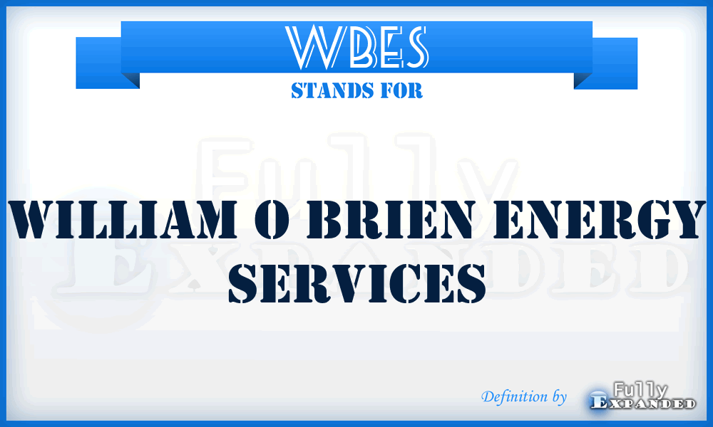 WBES - William o Brien Energy Services