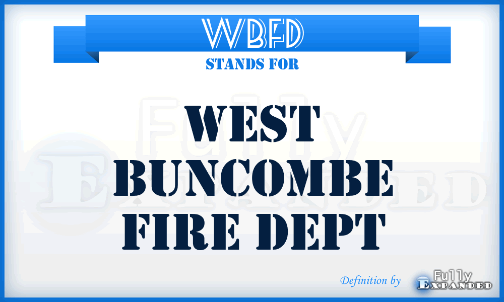 WBFD - West Buncombe Fire Dept