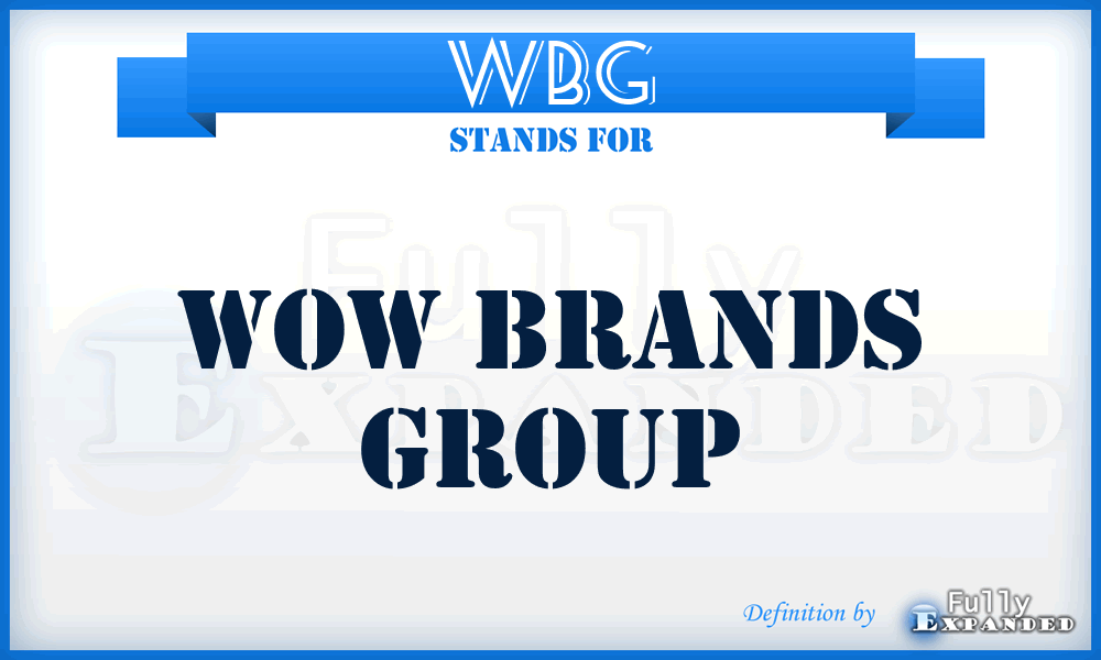 WBG - Wow Brands Group