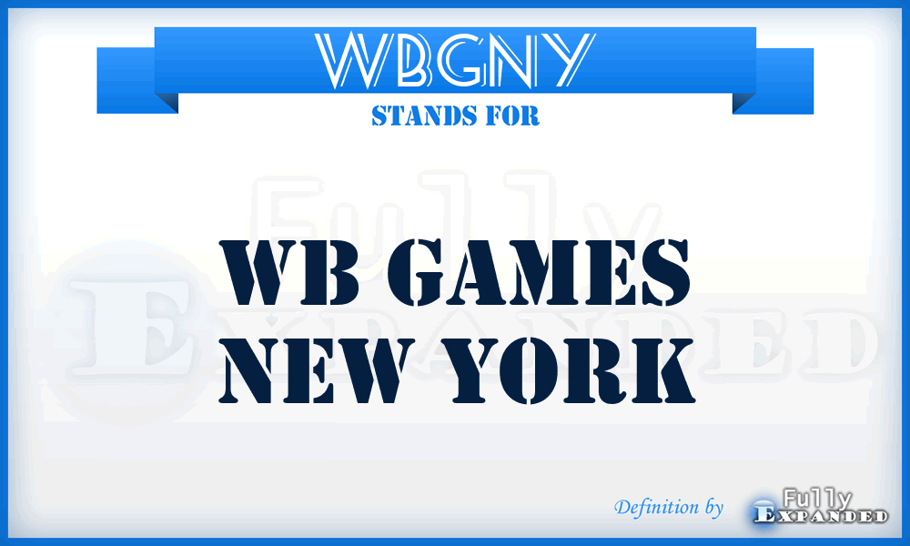 WBGNY - WB Games New York