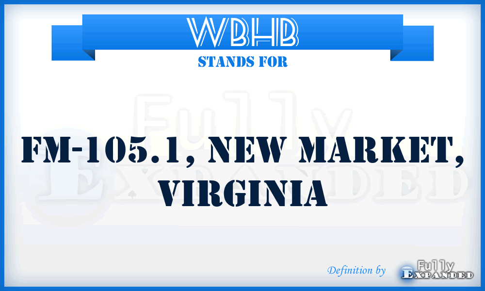 WBHB - FM-105.1, New Market, Virginia