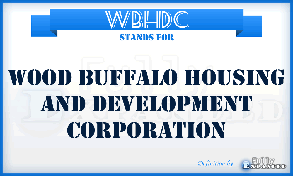 WBHDC - Wood Buffalo Housing and Development Corporation
