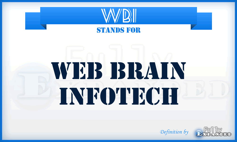 WBI - Web Brain Infotech