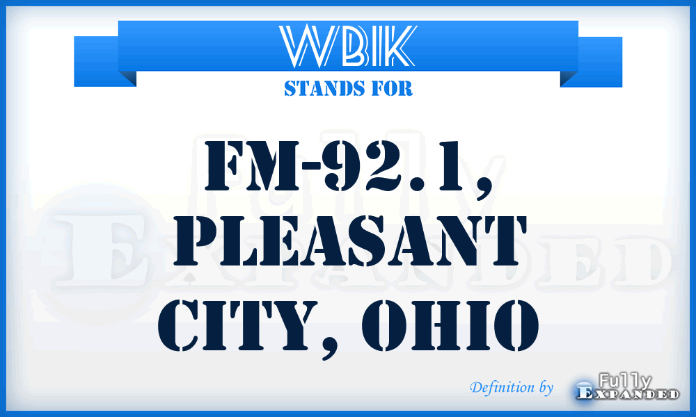 WBIK - FM-92.1, Pleasant City, Ohio