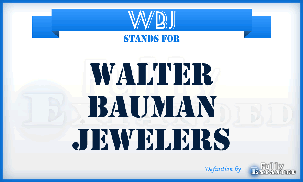 WBJ - Walter Bauman Jewelers