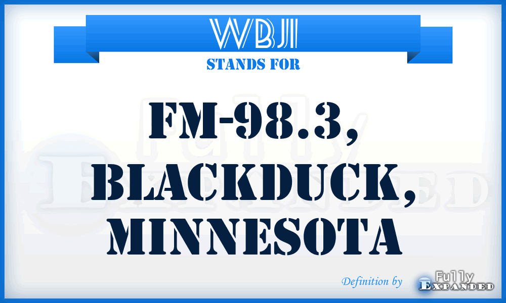 WBJI - FM-98.3, Blackduck, Minnesota