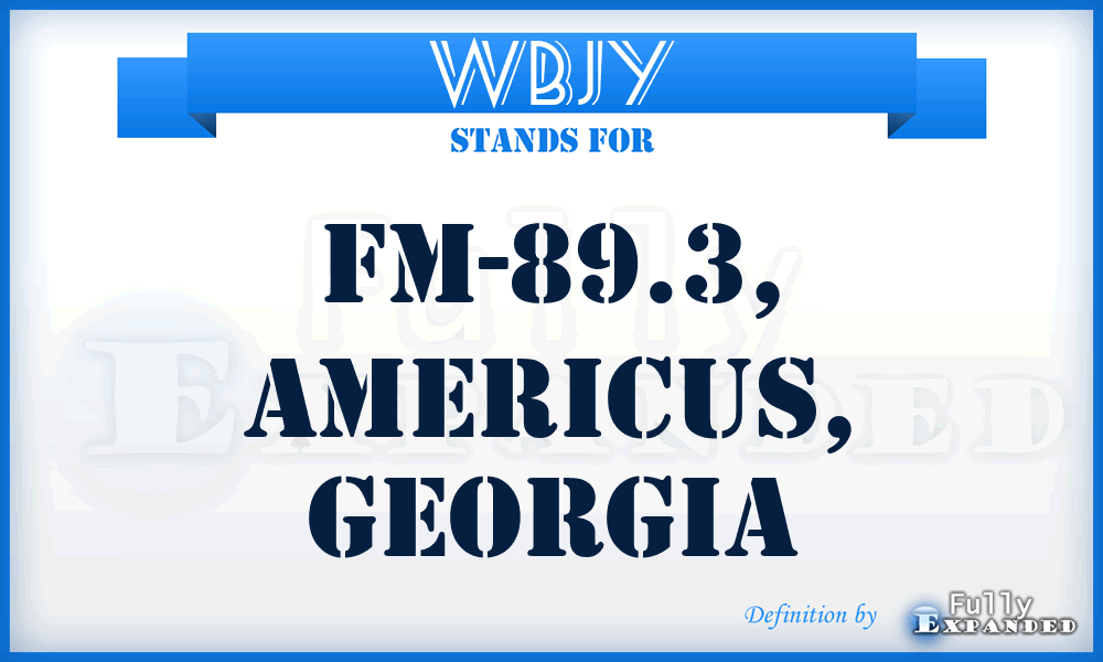 WBJY - FM-89.3, Americus, Georgia