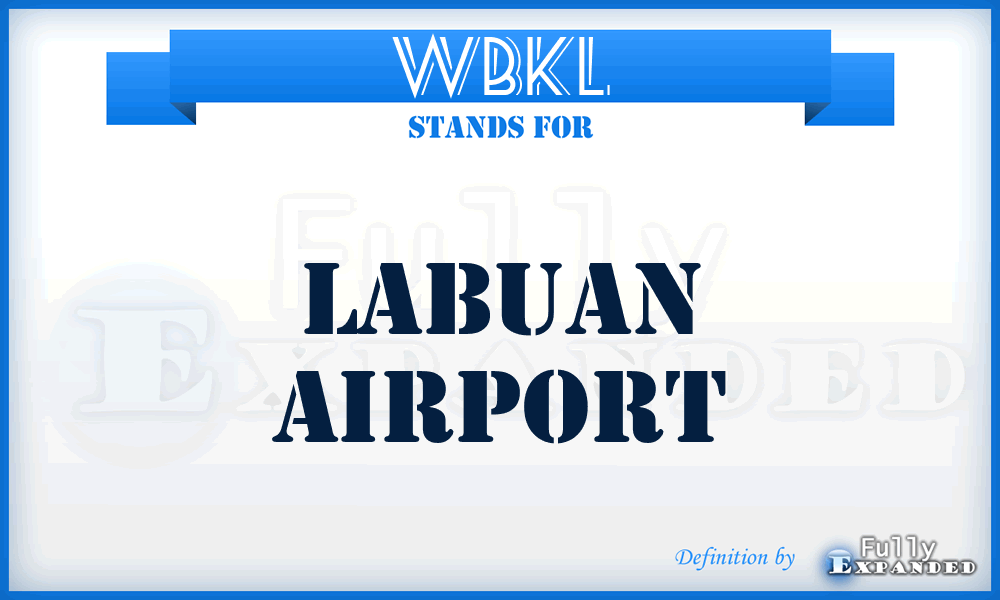 WBKL - Labuan airport