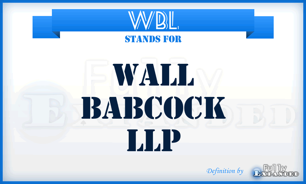 WBL - Wall Babcock LLP