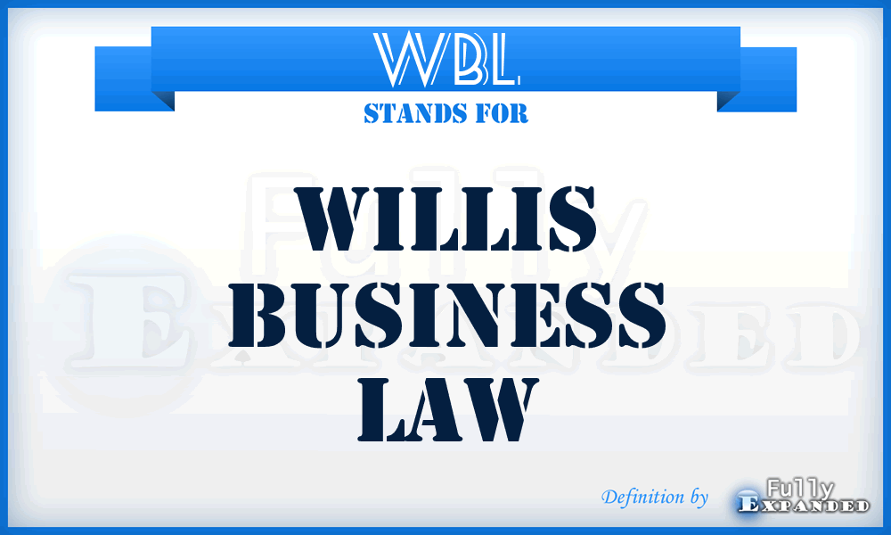 WBL - Willis Business Law