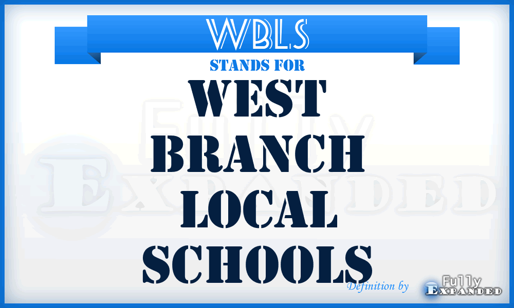 WBLS - West Branch Local Schools