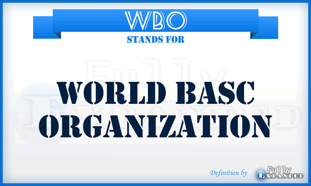 WBO - World Basc Organization