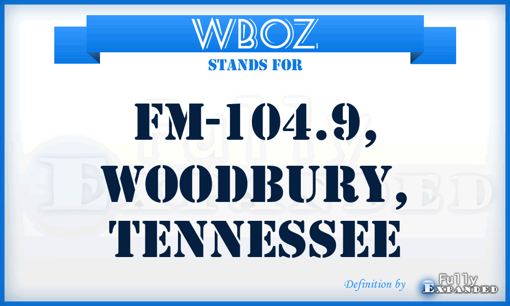 WBOZ - FM-104.9, Woodbury, Tennessee
