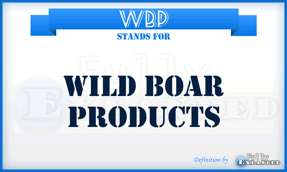 WBP - Wild Boar Products