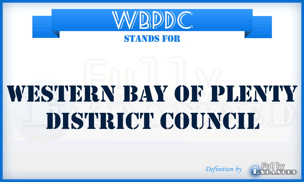 WBPDC - Western Bay of Plenty District Council