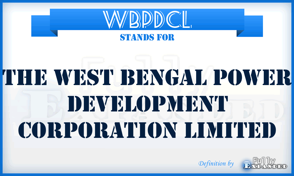 WBPDCL - The West Bengal Power Development Corporation Limited