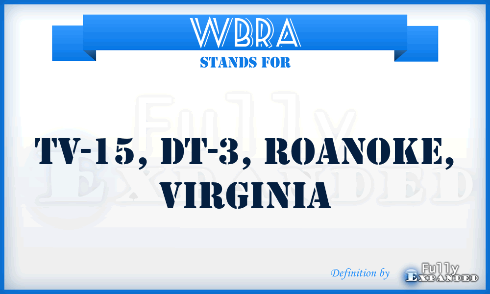 WBRA - TV-15, DT-3, Roanoke, Virginia