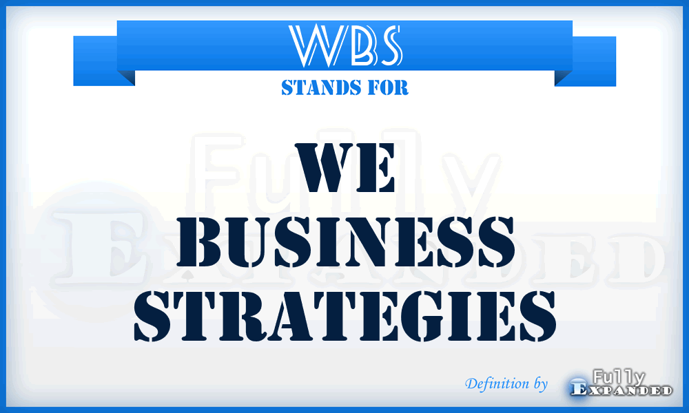 WBS - We Business Strategies