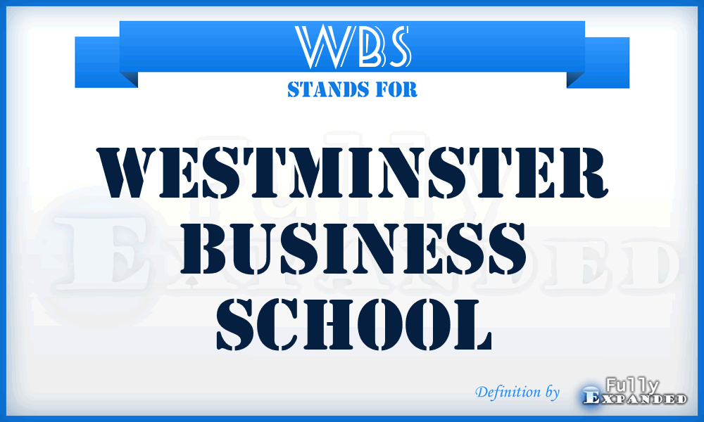 WBS - Westminster Business School
