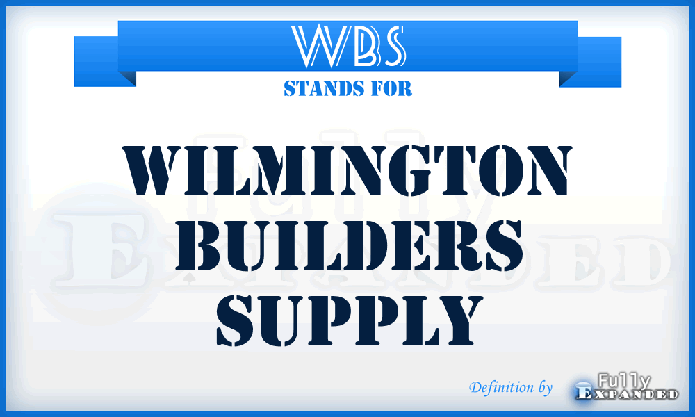 WBS - Wilmington Builders Supply