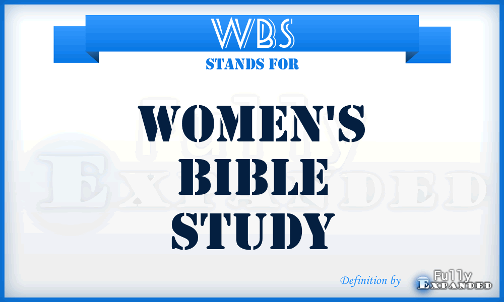 WBS - Women's Bible Study