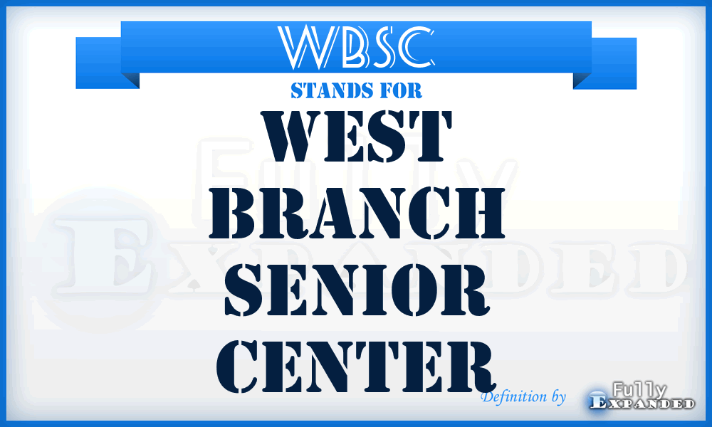 WBSC - West Branch Senior Center