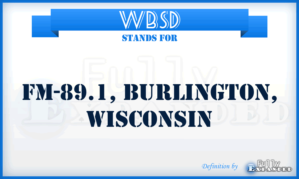 WBSD - FM-89.1, Burlington, Wisconsin