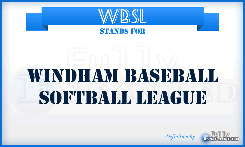 WBSL - Windham Baseball Softball League