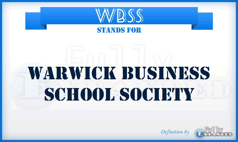 WBSS - Warwick Business School Society