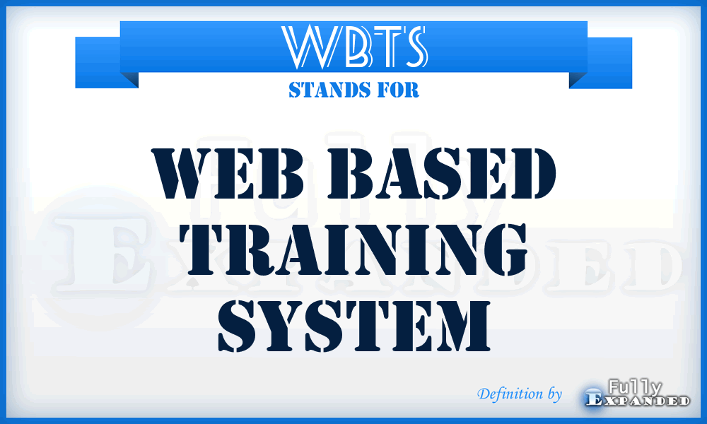 WBTS - Web Based Training System