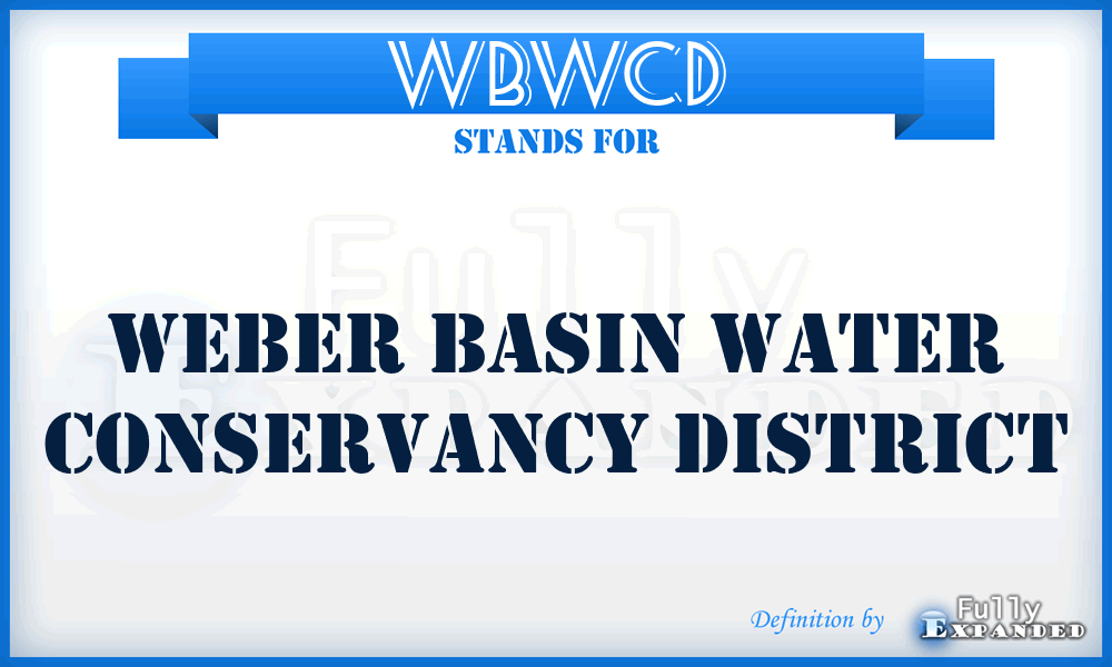 WBWCD - Weber Basin Water Conservancy District