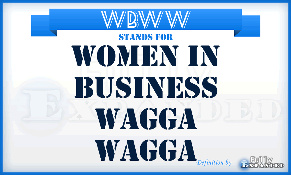 WBWW - Women in Business Wagga Wagga