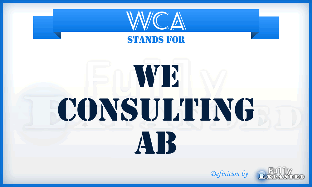 WCA - We Consulting Ab