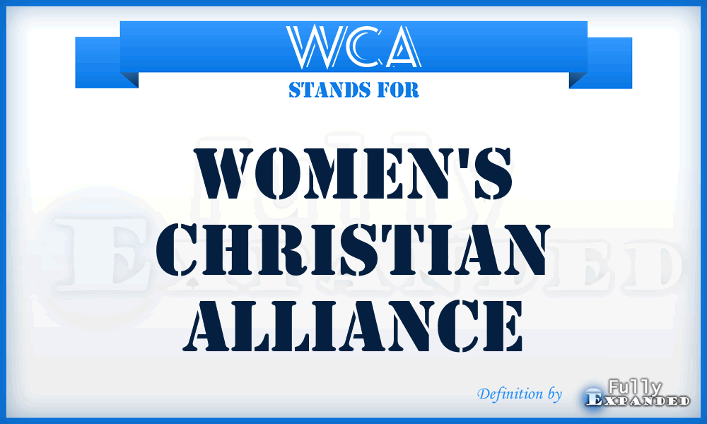 WCA - Women's Christian Alliance