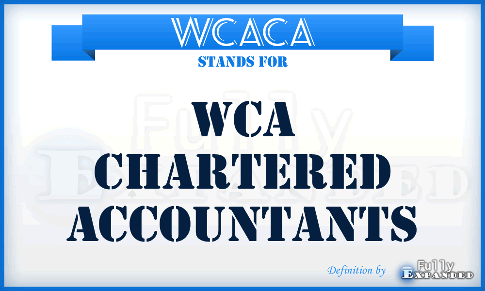 WCACA - WCA Chartered Accountants