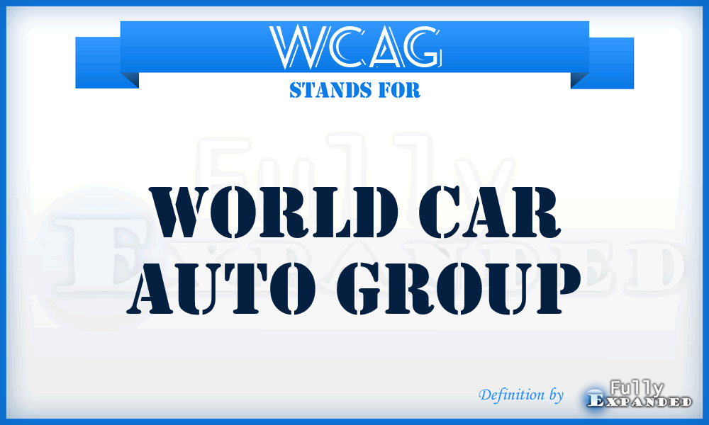 WCAG - World Car Auto Group