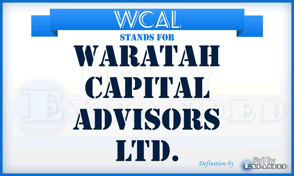 WCAL - Waratah Capital Advisors Ltd.