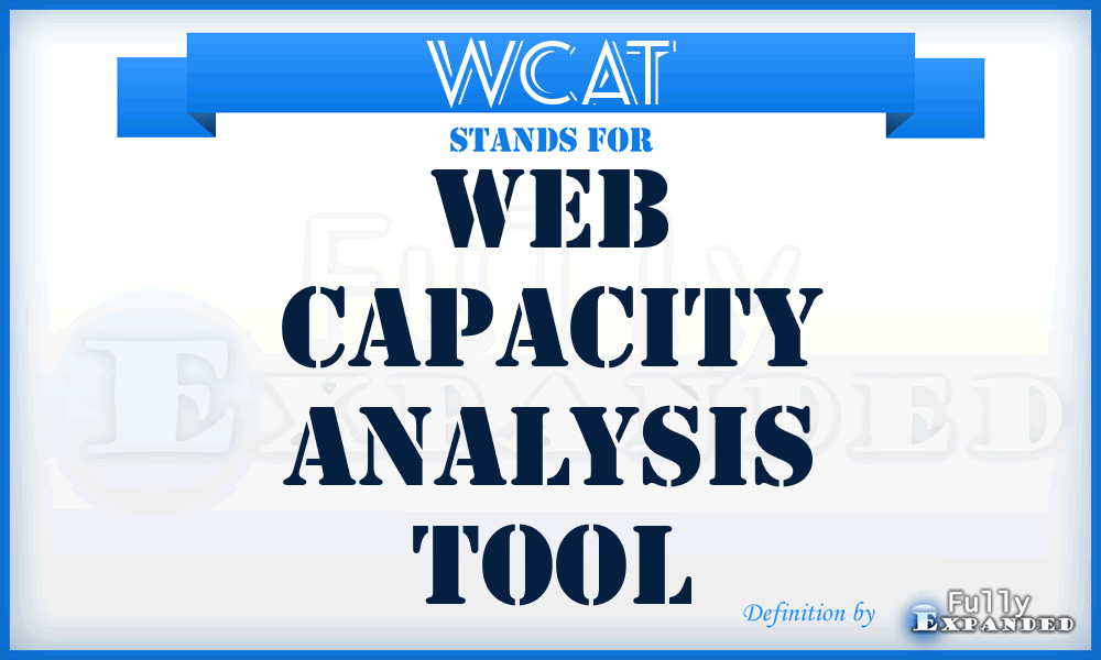 WCAT - Web Capacity Analysis Tool