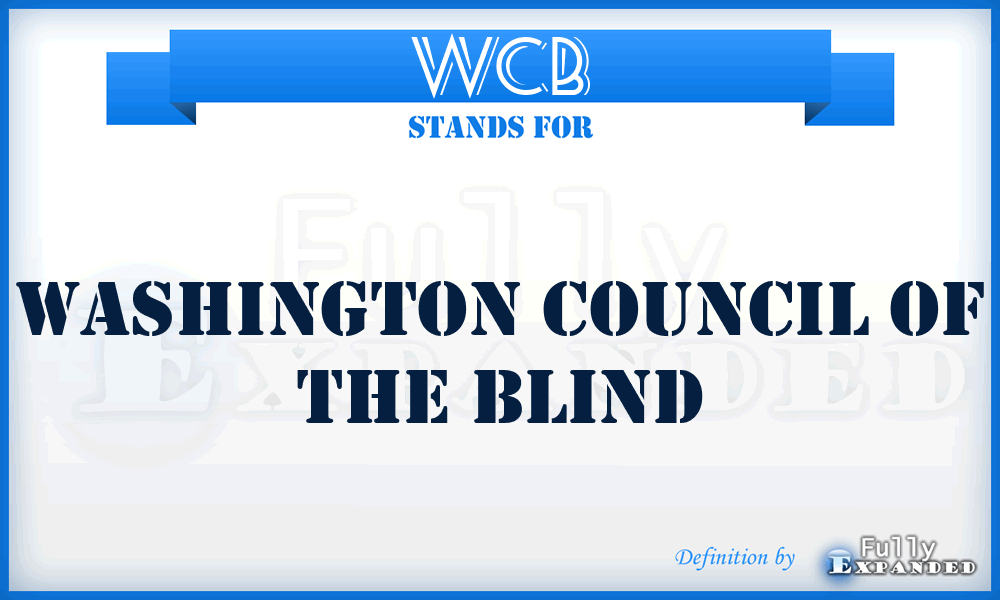 WCB - Washington Council of the Blind