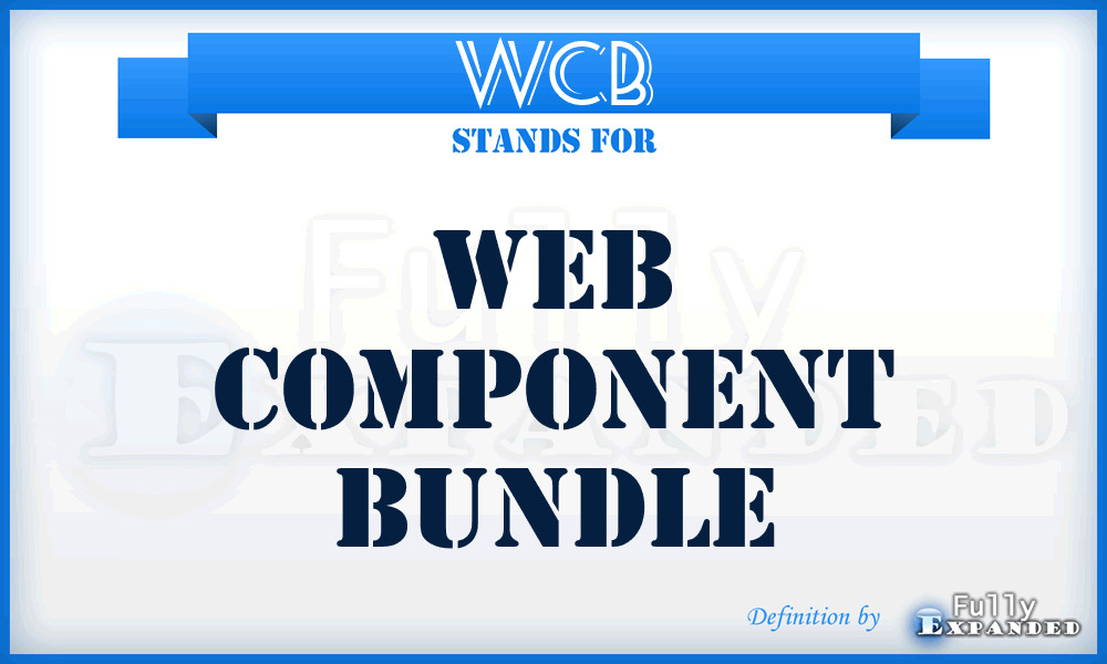 WCB - Web Component Bundle