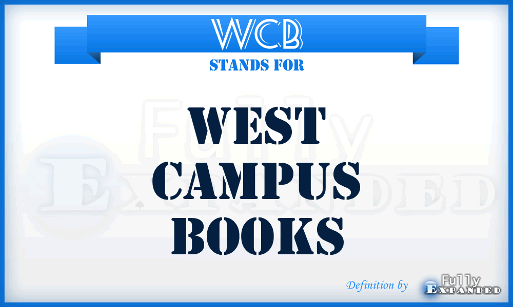 WCB - West Campus Books