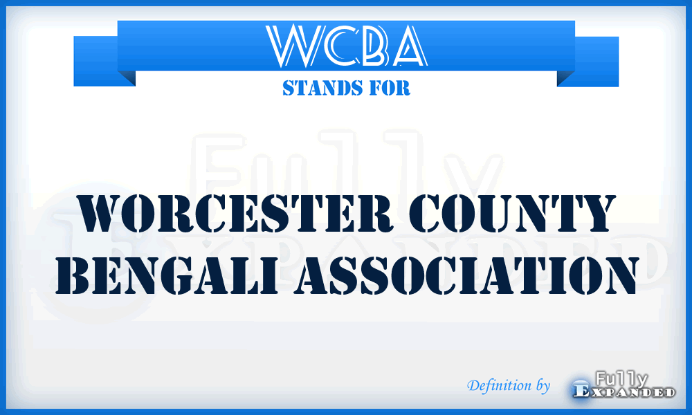 WCBA - Worcester County Bengali Association