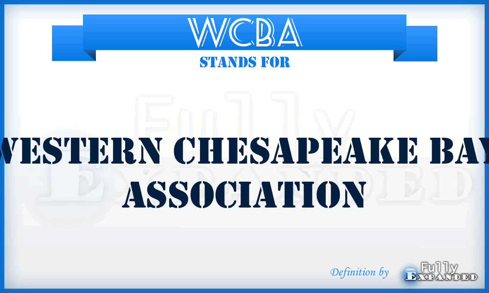 WCBA - Western Chesapeake Bay Association