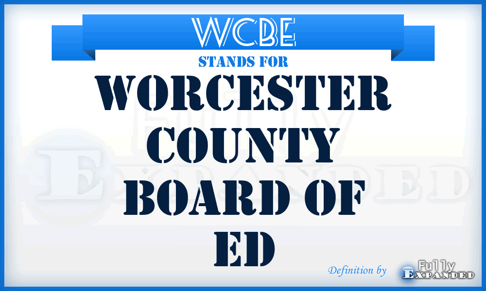 WCBE - Worcester County Board of Ed